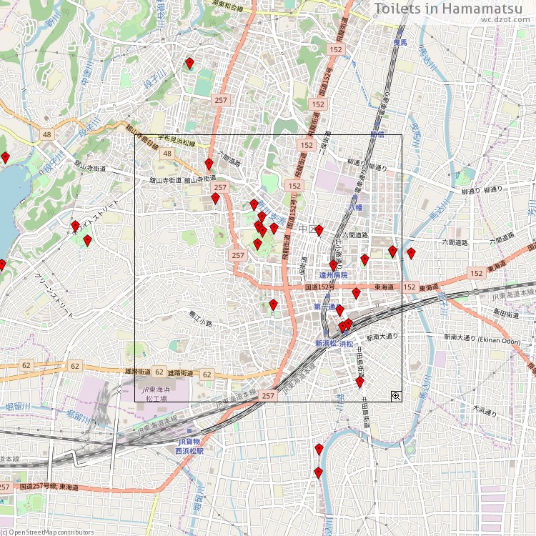 Toilets Hamamatsu - map of cash machines