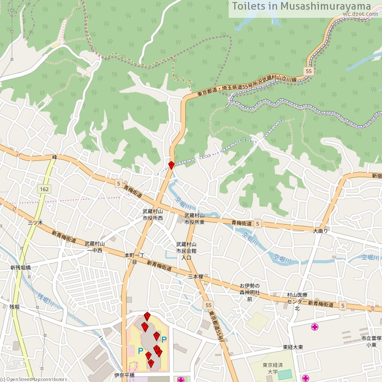Toilets Musashimurayama - map of cash machines