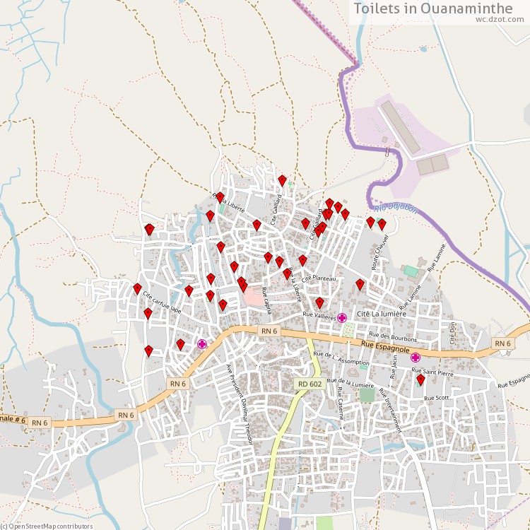 Toilets Ouanaminthe - map of cash machines