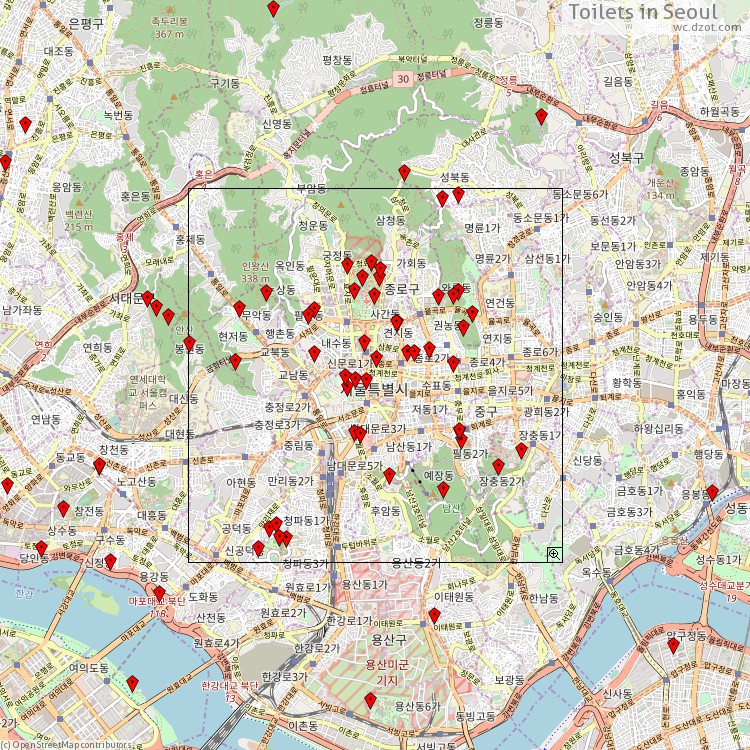 Toilets 서울특별시 - map of cash machines