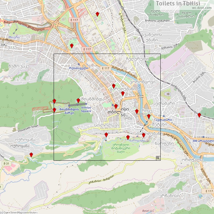 Toilets თბილისი - map of cash machines