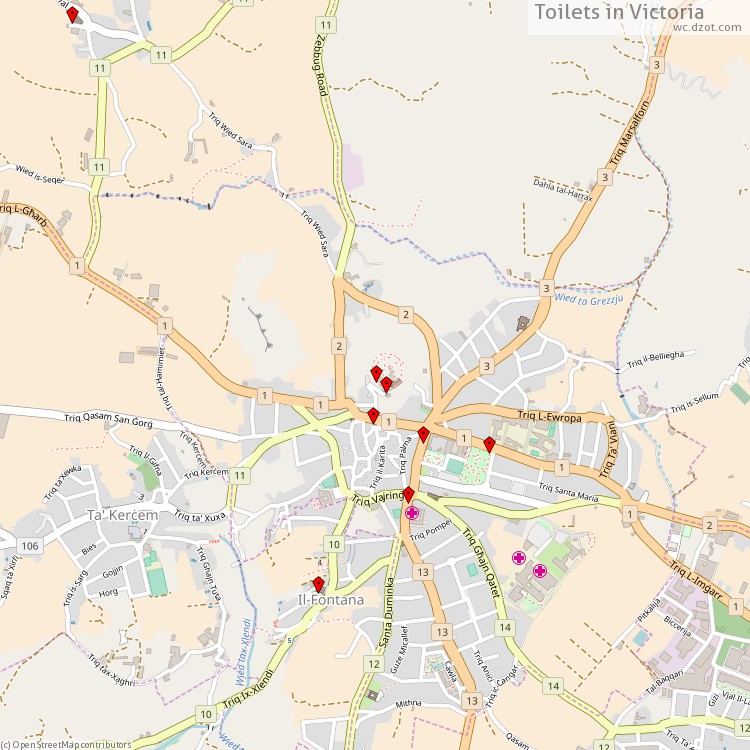 Toilets Ir-Rabat - map of cash machines