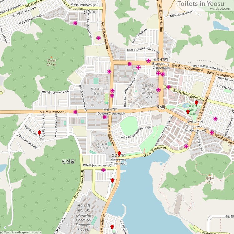 Toilets 여수 - map of cash machines